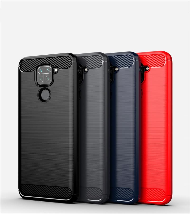 Для чехла Xiaomi Redmi Note 9 Чехол Для Redmi Note 9 Capas Бампер для телефона из углеродного волокна Задняя крышка из ТПУ Мягкий чехол для Redmi Note 9 Fundas