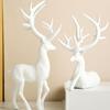 Resin Elk Figurines Reindeer Sculpture With Fine Detailing Resin Deer Statue For Upscales Home And Office Accent