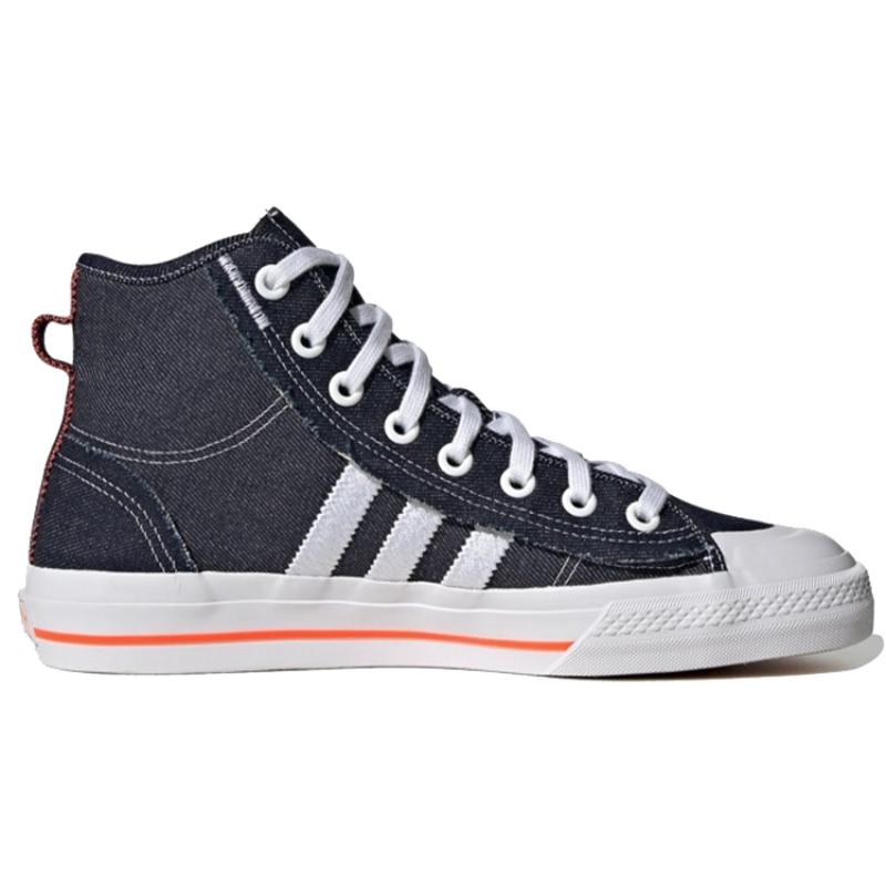 Adidas Кеды Nizza Hi Rf Темно-синий Деним Белый H67835