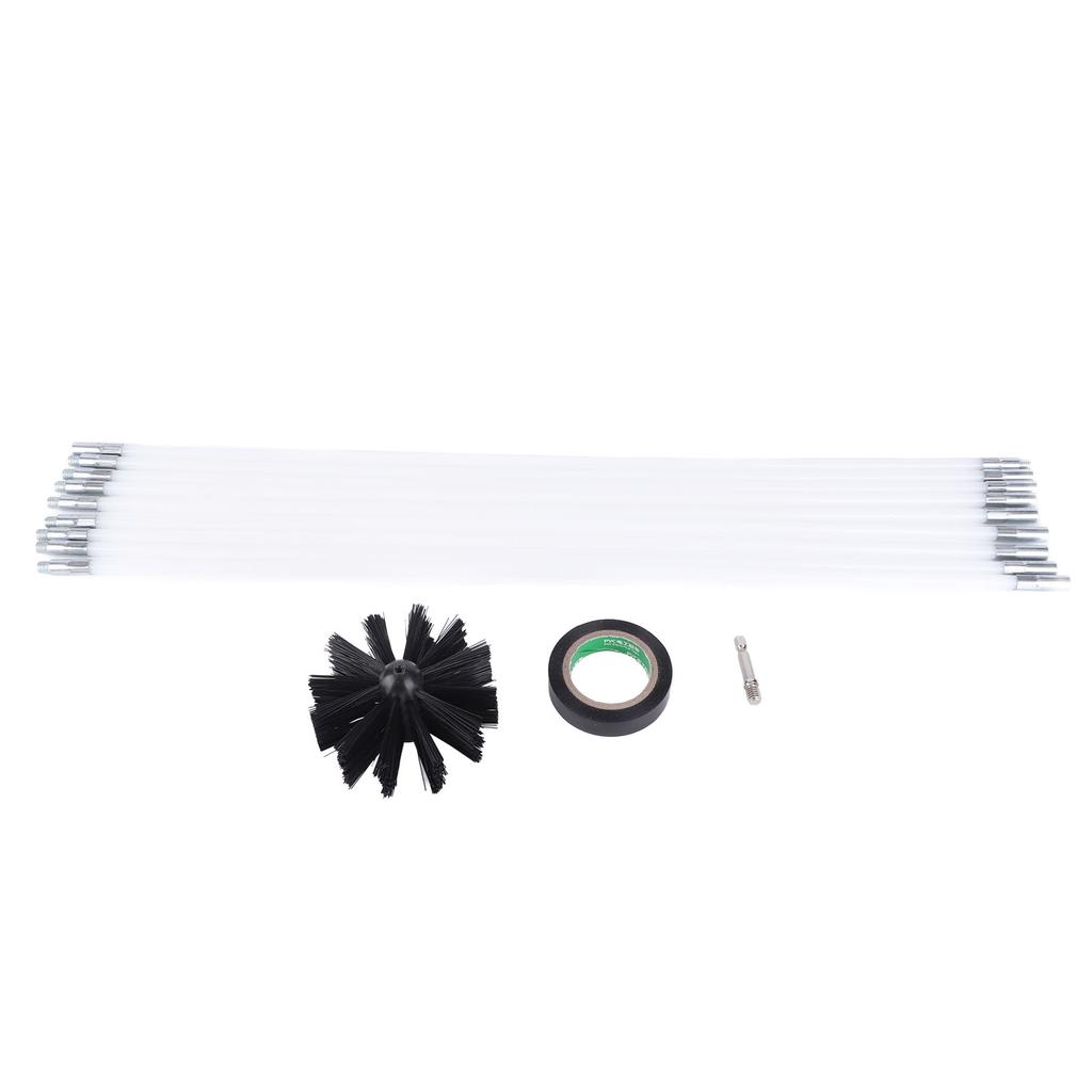 12 шт. Щетки для чистки внутренней стенки дымоходной трубы Гибкая насадка для электродрели для дымохода сушилки Штанга 16 дюймов