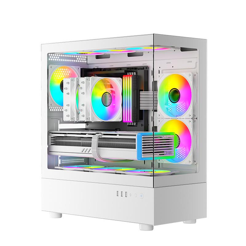 X99 Многоплатформенный двухбашенный воздушный кулер с двумя 12-см светодиодными вентиляторами, 6 тепловыми трубками и системой контроля температуры, бесшумное охлаждение процессора.