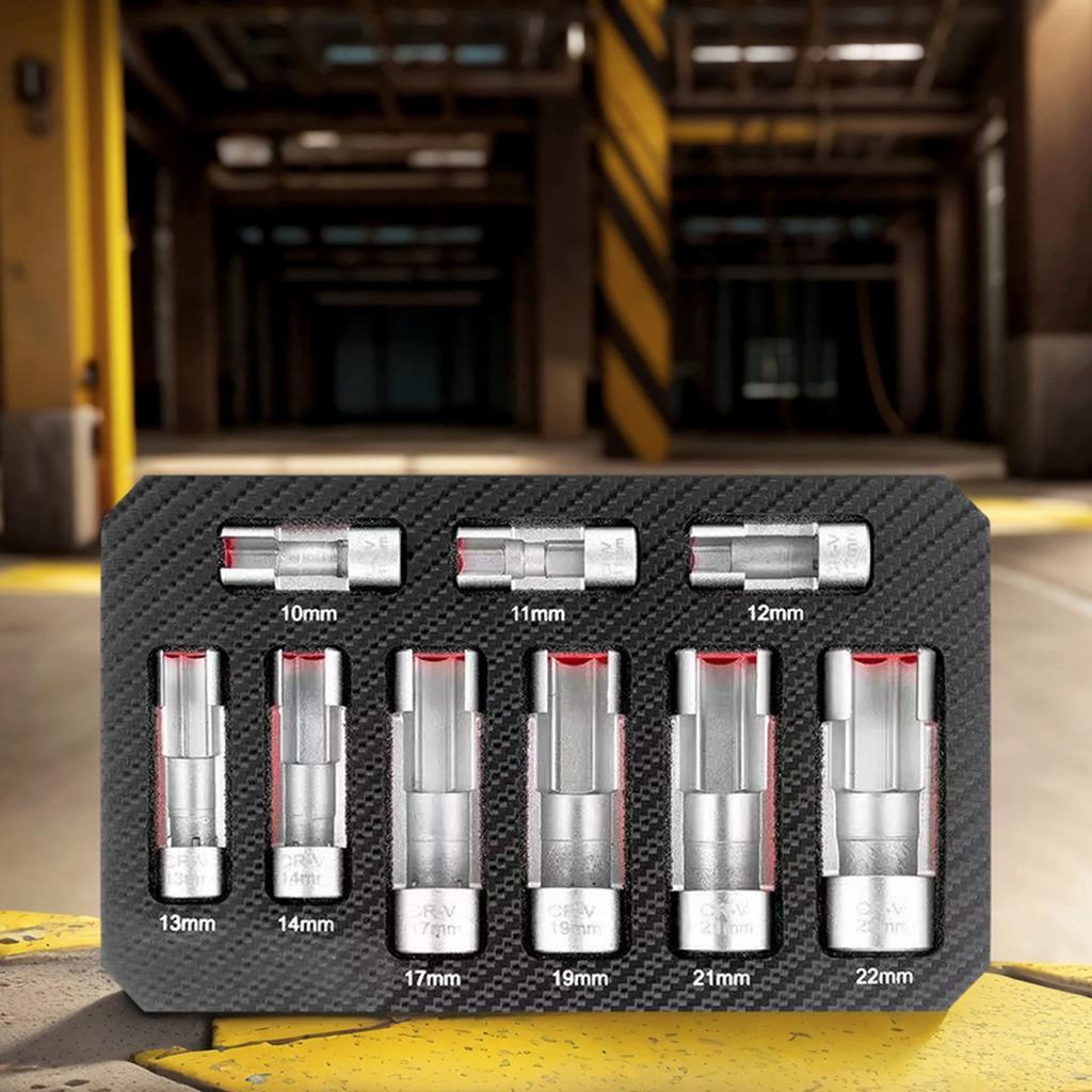 9 шт./набор Ключ для масляной трубки Инструмент для снятия Автомобильный набор для снятия датчика давления масла Набор торцевых головок для кислородного датчика для автомобиля