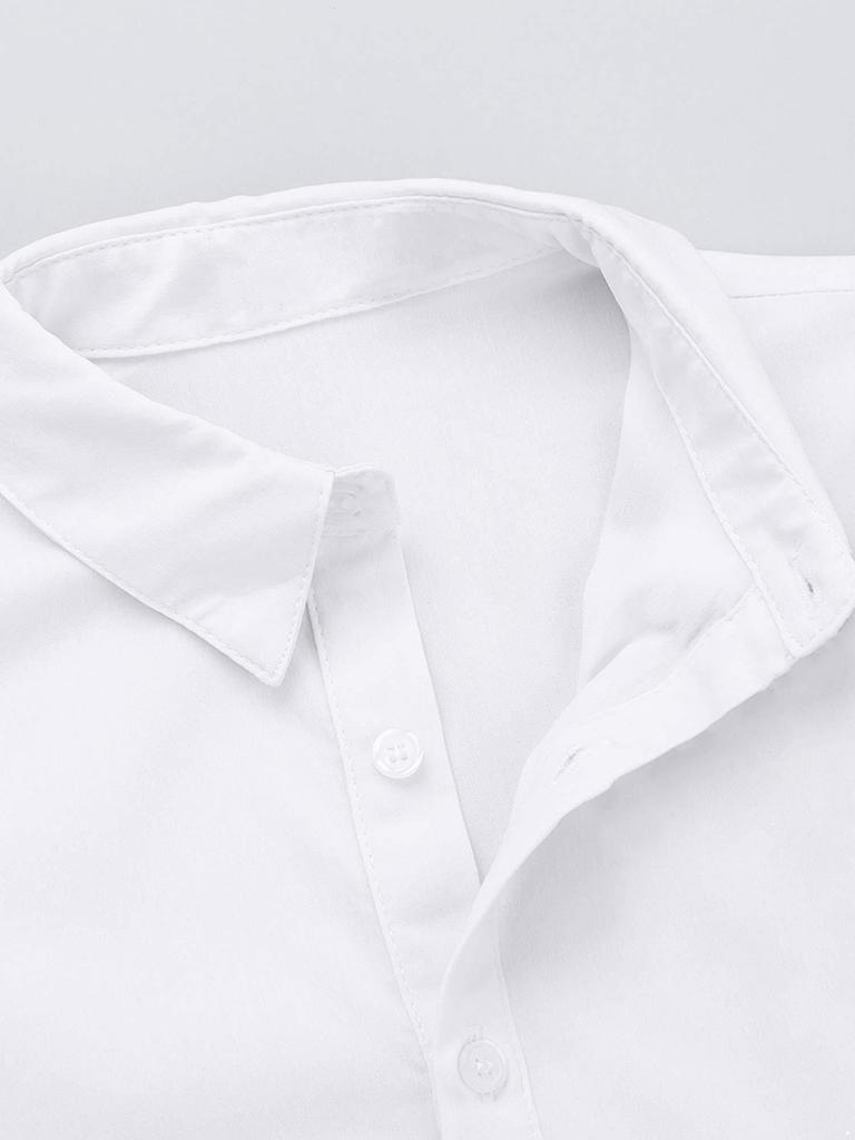 Детские классические современные рубашки-купальник для латинских джазовых танцев с длинными рукавами для мальчиков, сценический костюм