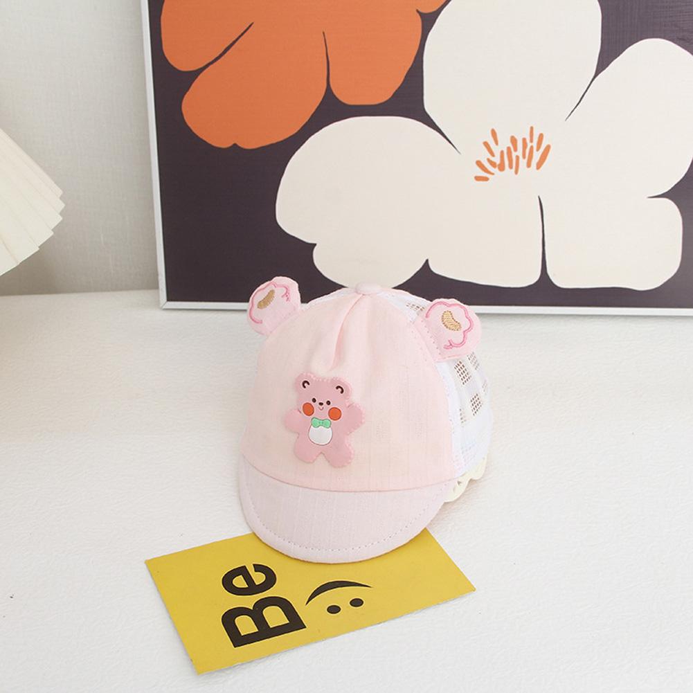 Summer Mesh Peaked Cap For Newborn Cute Cartoon Sunshade Cotton Baseball Hat For 0-6 Months