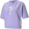 Sports Lifestyle Series Letter Brand Logo Fashion Short Breathable Short Sleeve T-Shirt Women T-Shirt Purple 588727-16