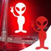 Long Distance Warning Luminous Car Stickers Personality Fashion Aliens Reflective Waterproof Bright Colour Decoration