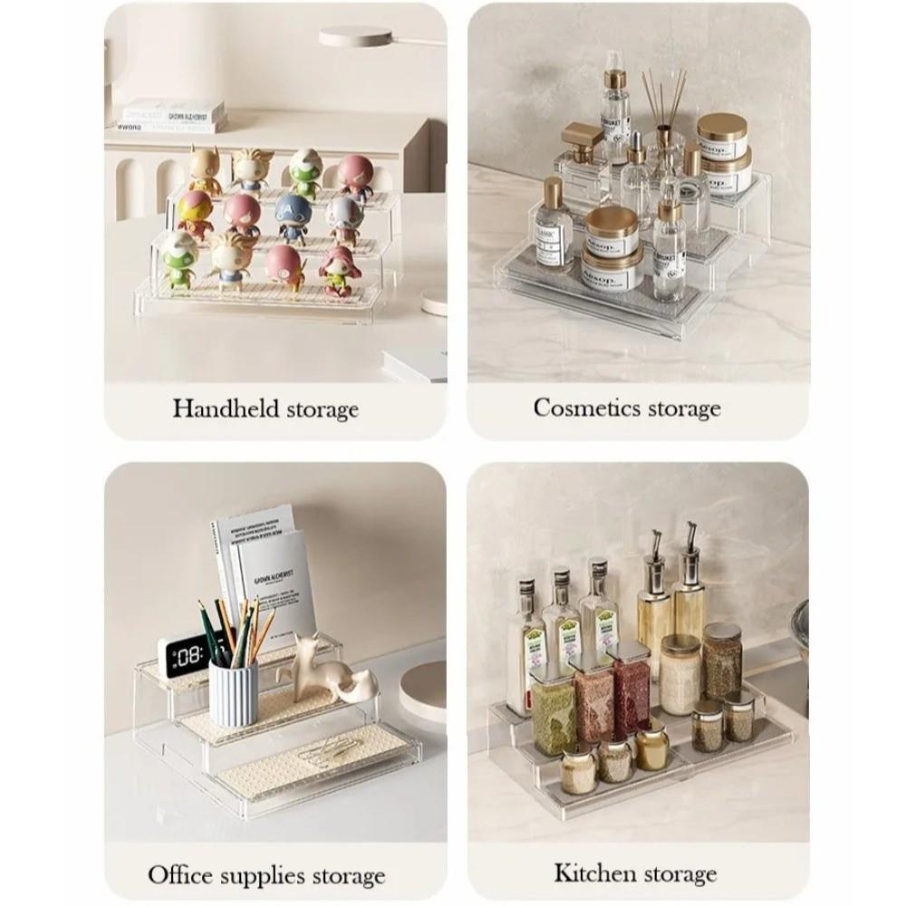 Видимая расширяемая полка для специй Регулируемая настольная полка-дисплей для косметики