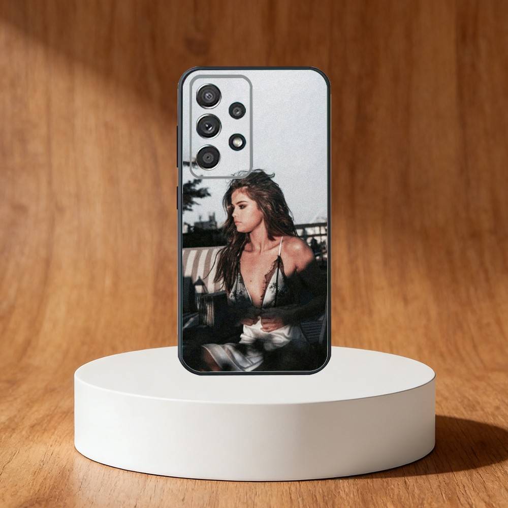 Чехол для телефона Singer S-Selena Gomez для Samsung S25, S24, S21, S22, S23, S30, Ultra, S20, Plus, Fe, Note, 10, 9, 5G Черный