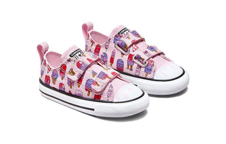 Converse Кеды Chuck Taylor All Star Canvas Износостойкие И Легкие Низкие Детские Обувь Розовый Фиолетовый A00389C
