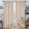 Concise Style Plants Partition Kitchen Curtains 2 Pieces Home Interior Curtains for Living Room Halloween Decoration Shades