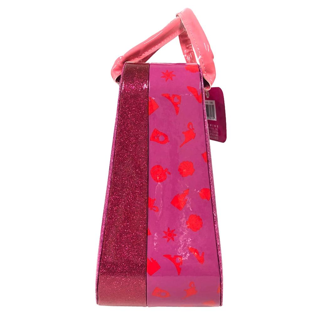 Disney Princess Cosmetic Set with Portable Handle and 30 Piece Set with Kids Makeup Cosmetic Makeup Girls Snow Princess Mirror, Stickers, Cosmetics,