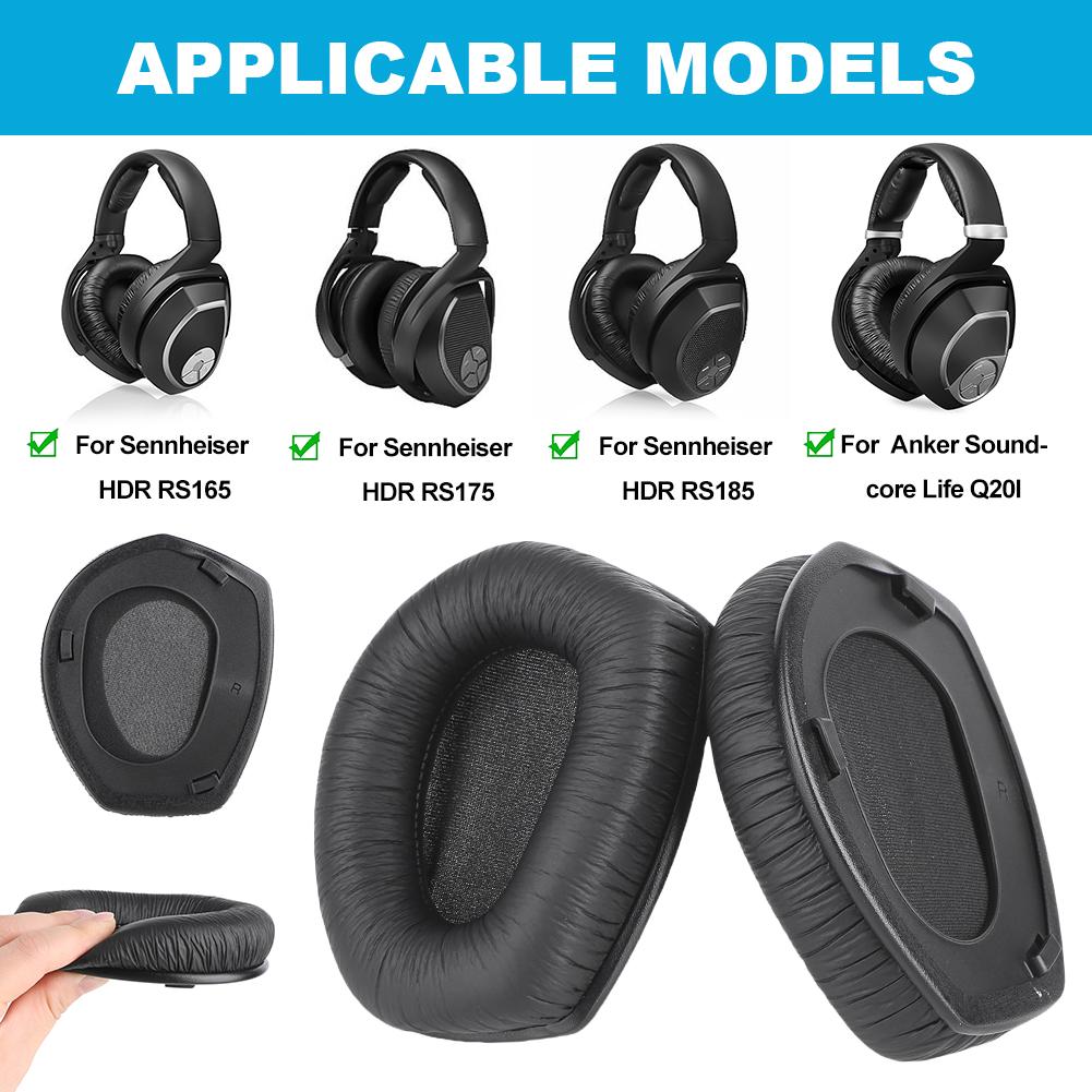 Replacement Ear Pads Cushions Memory Foam Headphone Earpads Headset Ear Cushions for Sennheiser HDR RS165/RS175/RS185/RS195