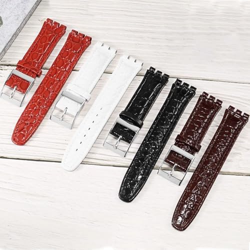 ZHUOLEI Сменный ремешок для часов для Swatch, 17 мм (Включает 3 шпильки, инструмент для снятия шпилек и коробку)