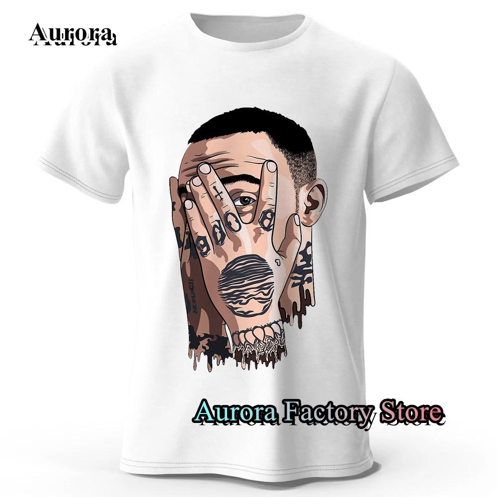 Rapper Macc Miller T-Shirt Summer Men Cotton Tops Tees Male Fashion Short Sleeve Clothing Casual Streetwear Hip Hop T-Shirt