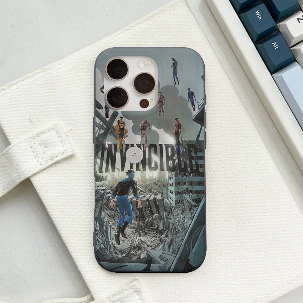 Популярная серия супергероев I-Invincible Мягкий гофрированный чехол для телефона для iPhone 11 12 13 14 15 16 17 Pro Max Plus Pro