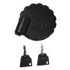 Precise 1 Piece 331/45908 331/33064 Fuel Cap Fuel Tank Side Lock Cover With 2 Keys ABS For JCB Excavator 3CX 3CXE 4CX 4CS