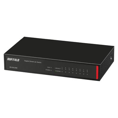 Корпоративный коммутатор Buffalo Giga, совместимый с Layer2, Smart Lite, 8 портов BS-GSL2008