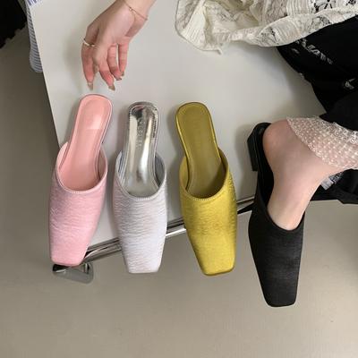 Модные женские тапочки бренда Bailamos, модные мюли с круглым носком, слипоны, обувь на мягкой плоской подошве, уличные повседневные нарядные сандалии, балетки Muje