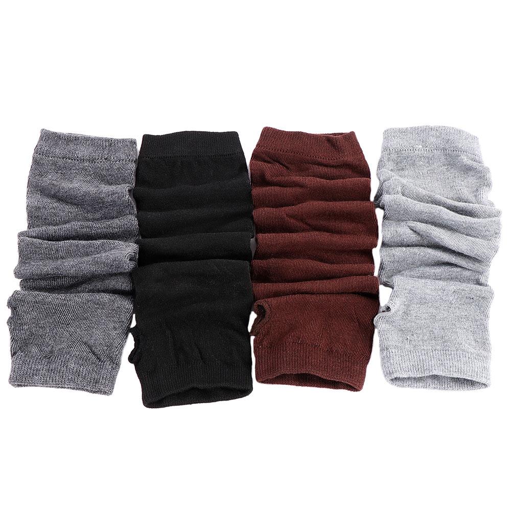 Black Stretchy Women Winter Trendy Female Fashion Warm Mittens Fingerless Long Arm Gloves