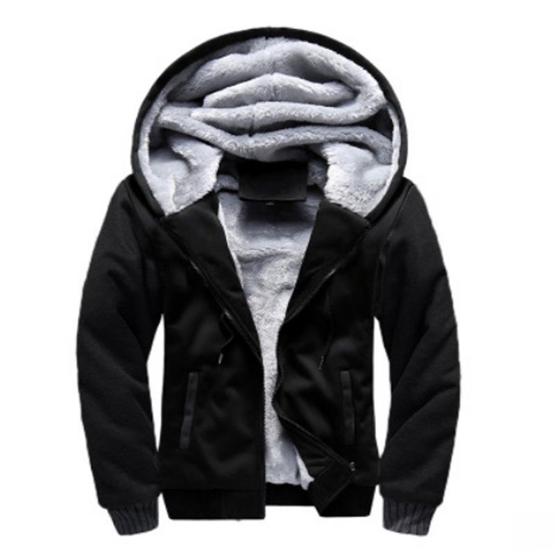 2026 Korean Men's Sports Plus Velvet Hooded Jacket: Thickened Autumn/Winter Sweater and Baseball Uniform