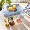 Bamboo Fiber Kids' Cartoon Car Tableware Set – Creative Divided Bowl Gift