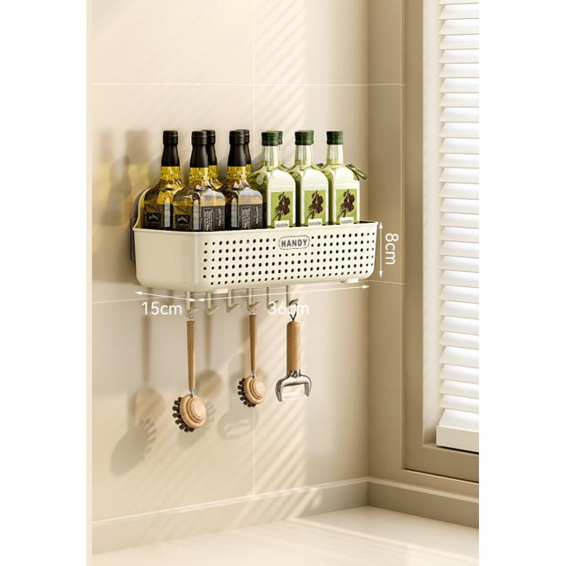 Kitchen Rack, Home Bathroom, No Punching, Wall-mounted Condiment Multi-purpose Sink Drain Storage Rack