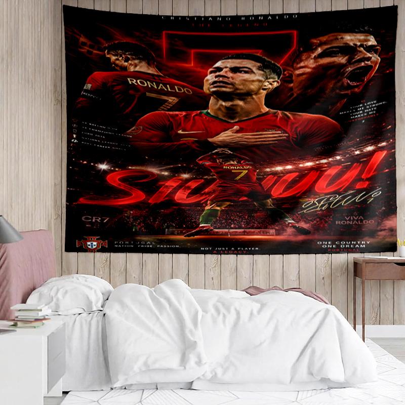 Man United Soccer Action Tapestry, Unique Design Tapestry, Suitable for Bedroom,Livingroom, Playroom,Heartwarming Fan Holiday Gifts