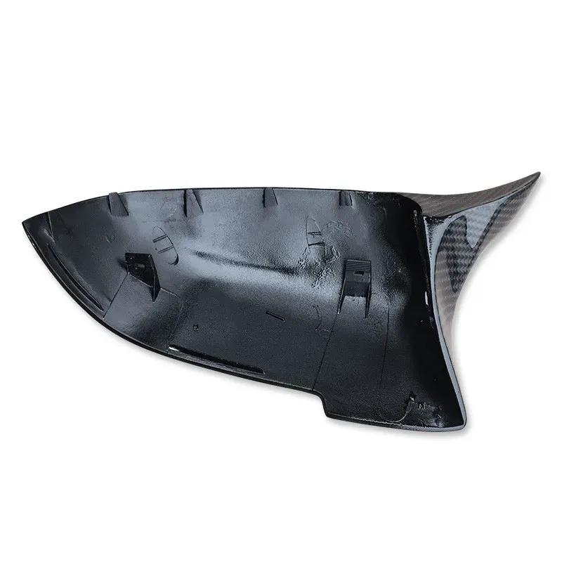 For BMW 5 6 7 Series F10 F11 F18 F07 F12 F13 F06 F01 F02 LCI Carbon Fiber Look Black car Rearview Side Mirror cover Caps