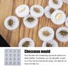 Формы для литья смолы Силиконовая шахматная доска DIY Аксессуары ручной работы Международные шашки для бисквита Шоколадные украшения