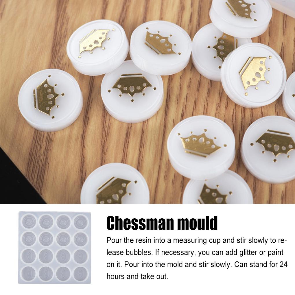Формы для литья смолы Силиконовая шахматная доска DIY Аксессуары ручной работы Международные шашки для бисквита Шоколадные украшения