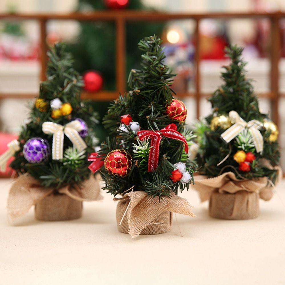 20cm Desktop Tree Ornaments Mini Christmas Tree Supplies Christmas Tree Ornaments Children's Gifts