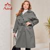 Astrid 2024 осенний длинный женский плащ, женская ветровка, двубортная верхняя одежда с поясом, пальто, женская куртка, одежда DS-7275