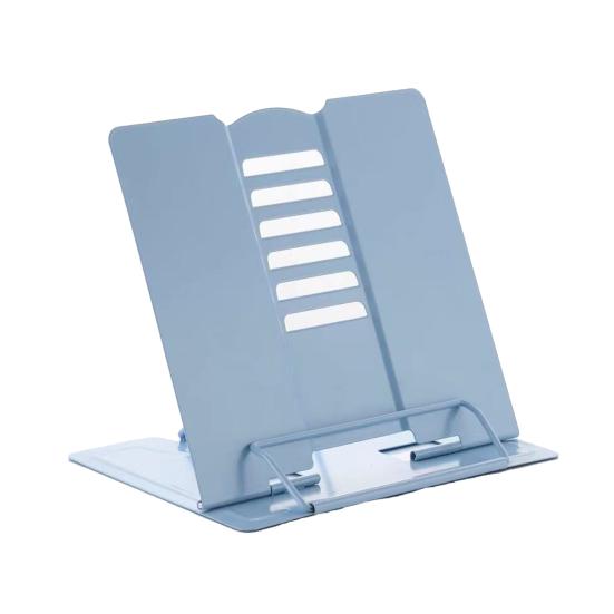 Металлическая подставка для книг, регулируемая по углу наклона, устойчивая поддержка, экономит место, предотвращает боль в шее, складная эргономичная подставка для планшета