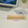 Diy Solid Wood Luminous Lamp Holder 3D Acrylic Led Solid Wood Night Light Base Room Decoration Living Room Decoration