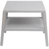 Durable garden pool coffee table with shelf for patio - gray