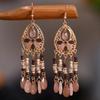 Accessories Bohemian Water Drop Rice Bead Earrings Personalized Long Earrings