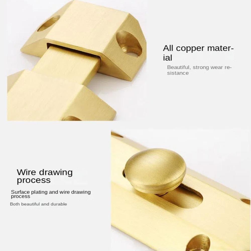 Solid Sliding Bolts A-type Door Lock with Screws Security Deadbolt Safety Door Lock  Cabinet