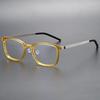 Top Quality Acetate Titanium Optical Glasses Frames Men Women Luxury Brand Square Prescription Eyeglass Frame Computer Eyewear