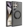 Чехол для телефона из натуральной кожи для Magsafe Samsung S24 S25 Ultra S23 S22 Ultra Plus Магнитный вращающийся металлический держатель-подставка Задняя крышка