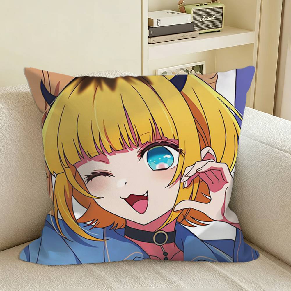 Lovely MMemCho Oshi noKo Anime Square Sofa Pillow Cover Solid Color Living Room Home Decor Cushion Case