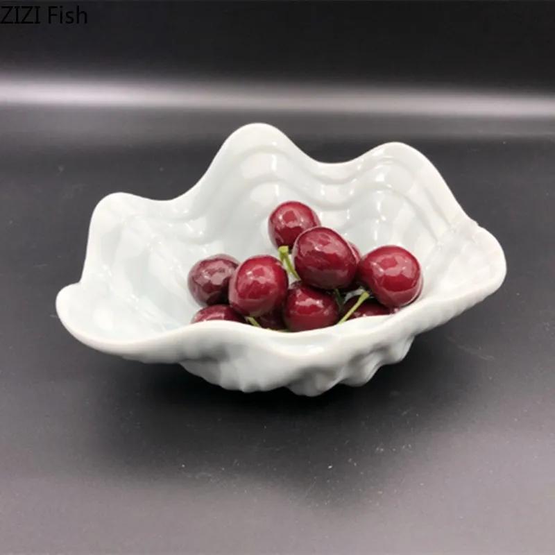 Тарелка в форме ракушки, японская керамическая тарелка для суши, десертная тарелка для отеля, тарелка для соуса для макания, домашняя кухня, креативная посуда