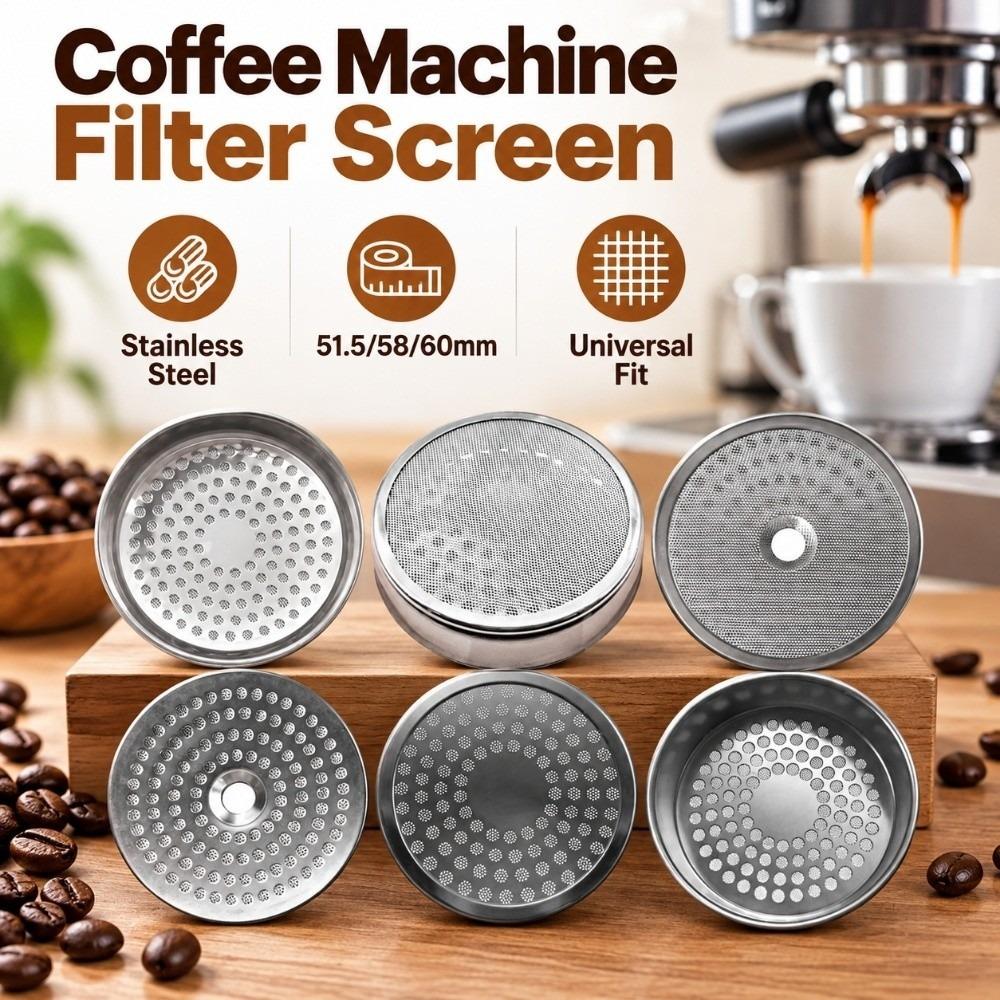 Mesh Coffee Machine Filter Screen 51.5/58/60mm Espresso Machine Filter Screen Coffee Brewing