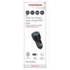 Chargeur voiture THOMSON - 12V/24V 60W - USB-C: PD 30W+ USB-A QC 3.0 30W