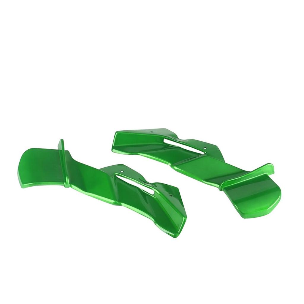 ZX-6R Motorcycle Front Lip Spoiler Wing Fairing Front Small Wing Motorcycle Spoiler Fit Front Fairing Winglet (BRIGHT GREEN)