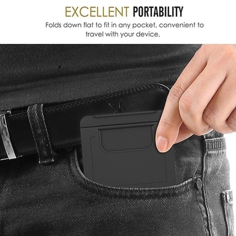 Folding Mobile Phone Holder Mini Adjustable Creative Portable Universal Folding Plastic Phone Holder Tablet Computer Stand For