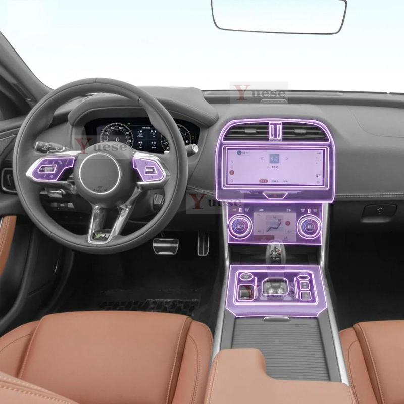 Для Jaguar XEL -2024 Автомобильный интерьер Центральная консоль Прозрачная ТПУ Защитная пленка Антицарапина Наклейка