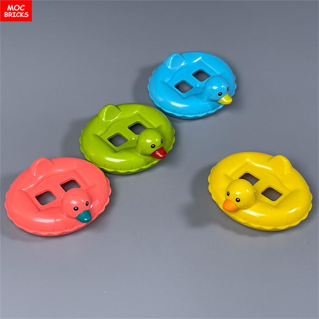 non-toxic MOC Bricks Animal Duck Swan River Lake Farm Scene View Accessories DIY Building Blocks Toys for Children Gifts