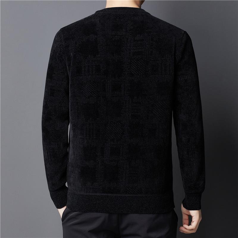 Fleece-lined Thickened New Sweater Autumn and Winter Men's Casual Bottoming Sweater Thermal Underwear