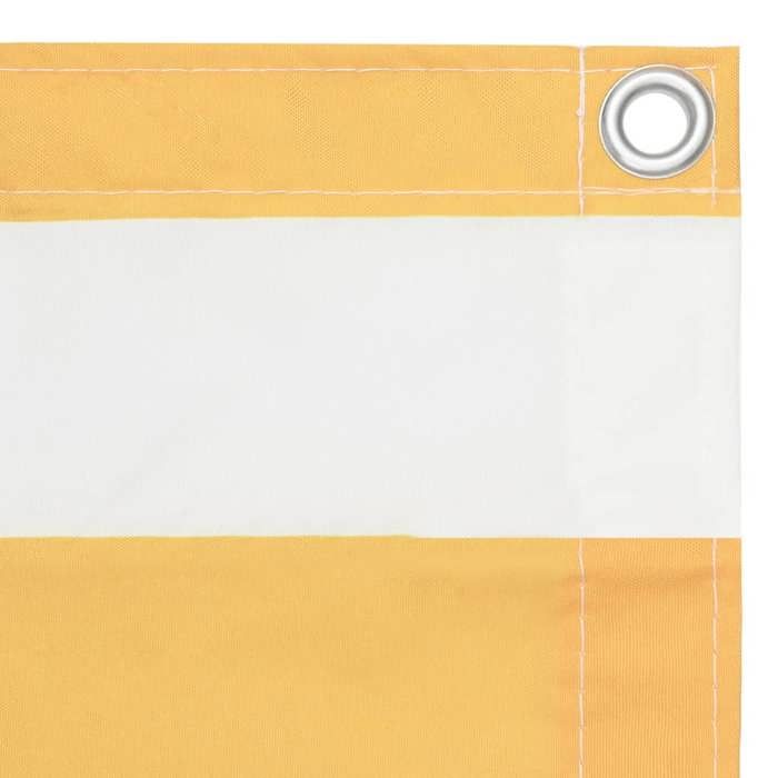 Maison Exclusive - Écran de balcon Blanc et jaune 75x300 cm Tissu Oxford