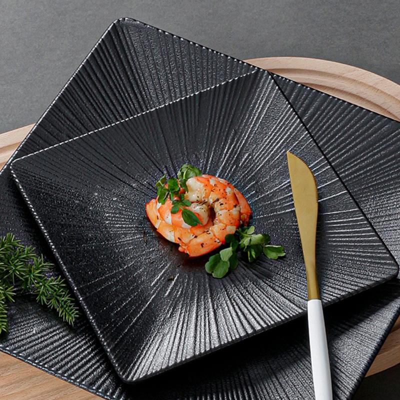 Меламиновая квадратная основная обеденная тарелка, утолщенная имитация фарфоровой посуды, коммерческая западная посуда, десертная тарелка, кухонная утварь